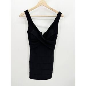 Windsor‎ Black V-Neck Bandage Sleeveless Bodycon Mini Dress Women's Size Small S